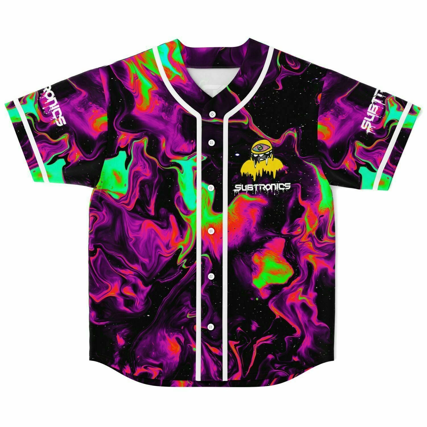 Subtronics purple liquid acid trippy Psychedelic 3D Baseball uniform EDM Baseball Jersey Men/Women Top