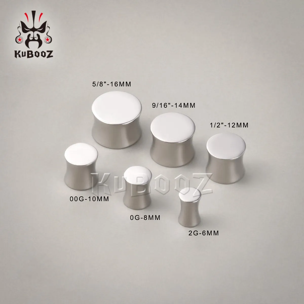 KUBOOZ Titanium​ Solid Ear Plugs Expanders Piercing Ring Gauges Body Jewelry Earrings 2PCS