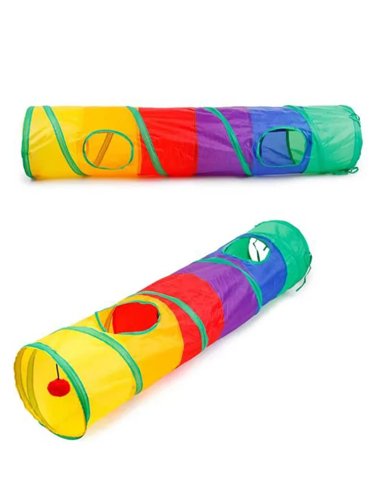 Tunnel pour chat chaud Tube pour animaux de compagnie jouet de jeu pliable intérieur extérieur Kitty chiot jouets pour Puzzle exercice cachette formation jouets pour animaux de compagnie