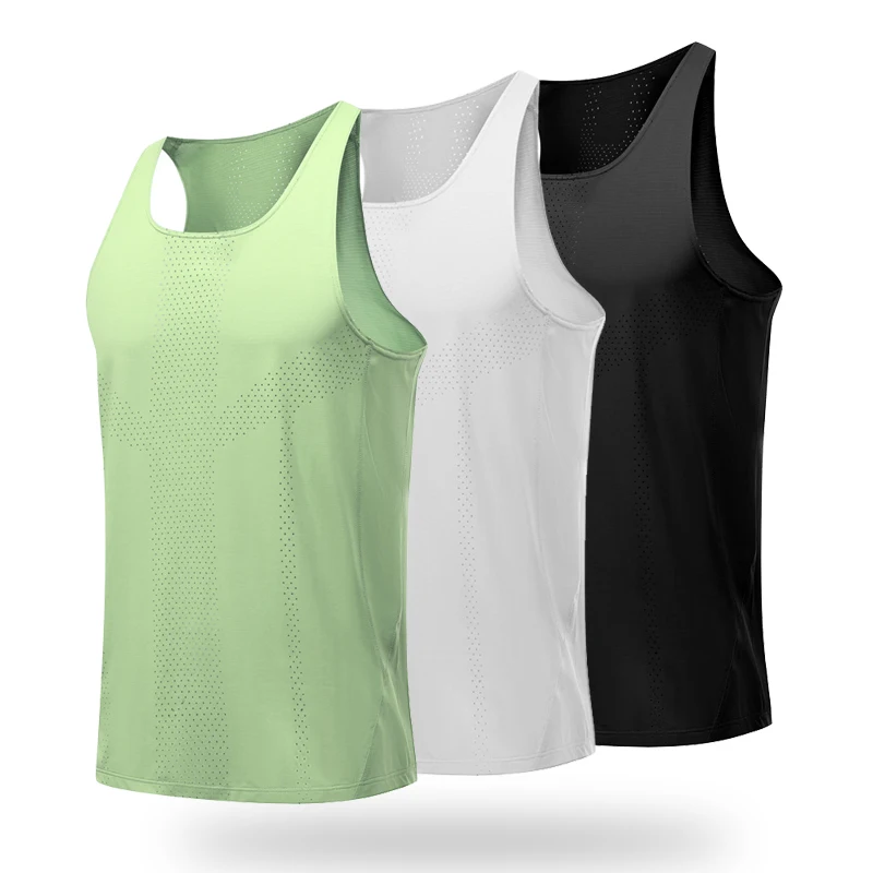 

(S-3XL)Ultralight Running Vest Men Sport Sleeveless Fitness Tops Marathon Team Track and Field Quick Dry Sport Singlets