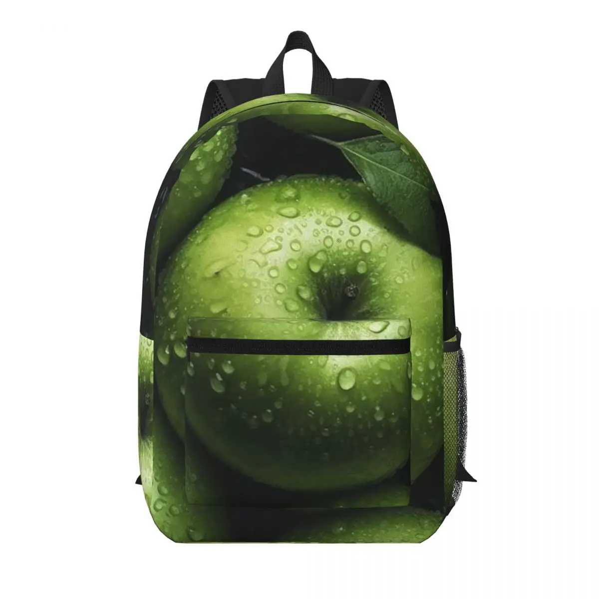 

Fresh Green Apple Student Backpack School Bag Hiking Travel Daypack for Boys Girls Bookbag Shoulder Bags