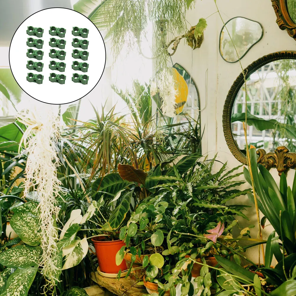 50pcs Trellis Clips Vine Stake Connector Plant Climbing Brackets Gardening Accessories Plastic Durable Easy Operation