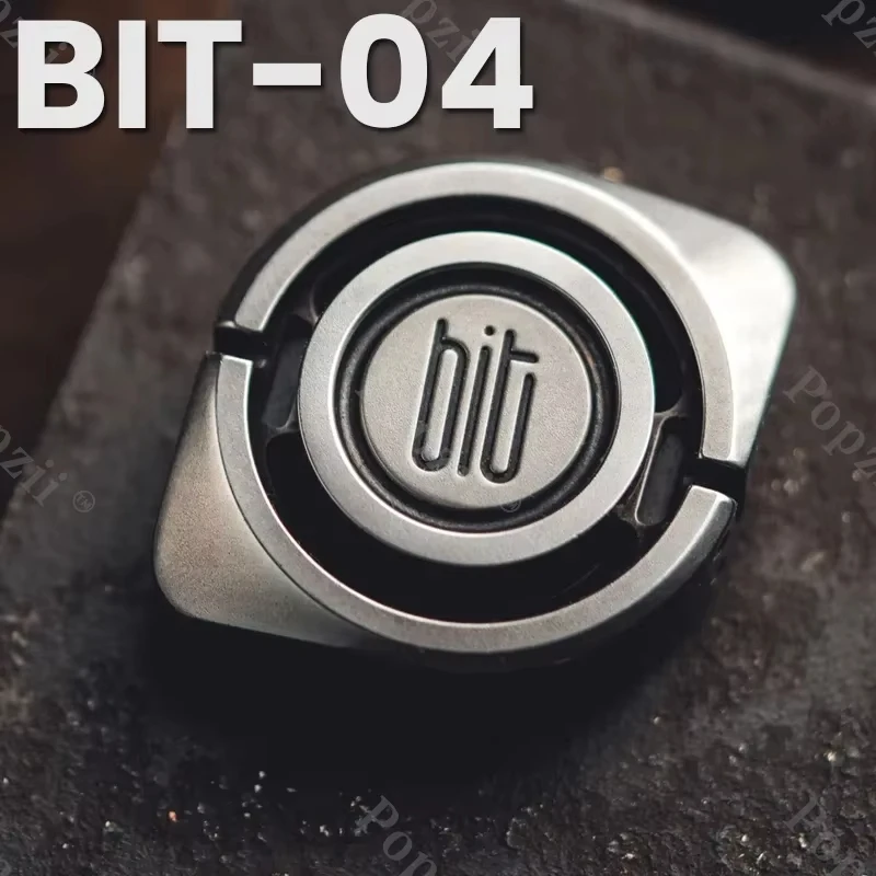 ของเล่นฝึกสมาธิ LAUTIE รุ่น Bit 04 ฟิดเจ็ตสปินเนอร์ ไจโรบิต ซีรีส์ EDC ของเล่นเสริมประสาทสัมผัสสำหรับผู้ใหญ่ งานแฮนด์เมด ลายมีดแกะสลัก