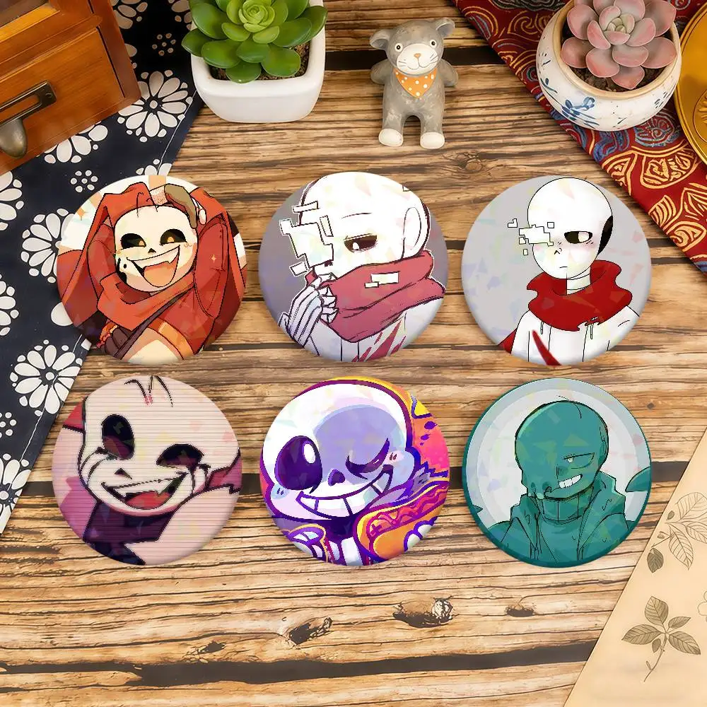Sans U-Undertale Game Badges Soft Button Pin Bright Printed Icon Gift For Friends Badge Collar Brooch Lapel Pin Metal