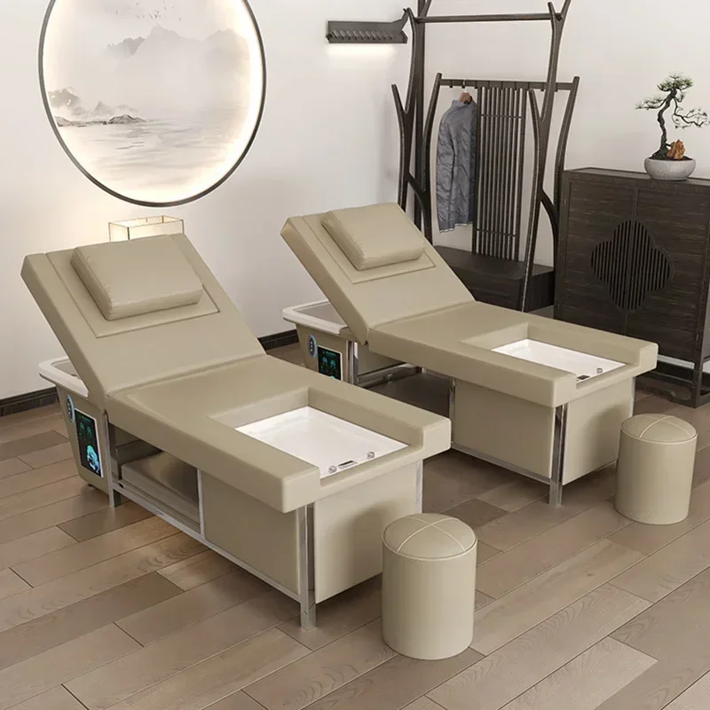 Silla de peluquería cosmética para estilista, sillón multifuncional ajustable para champú y estilismo, muebles de salón