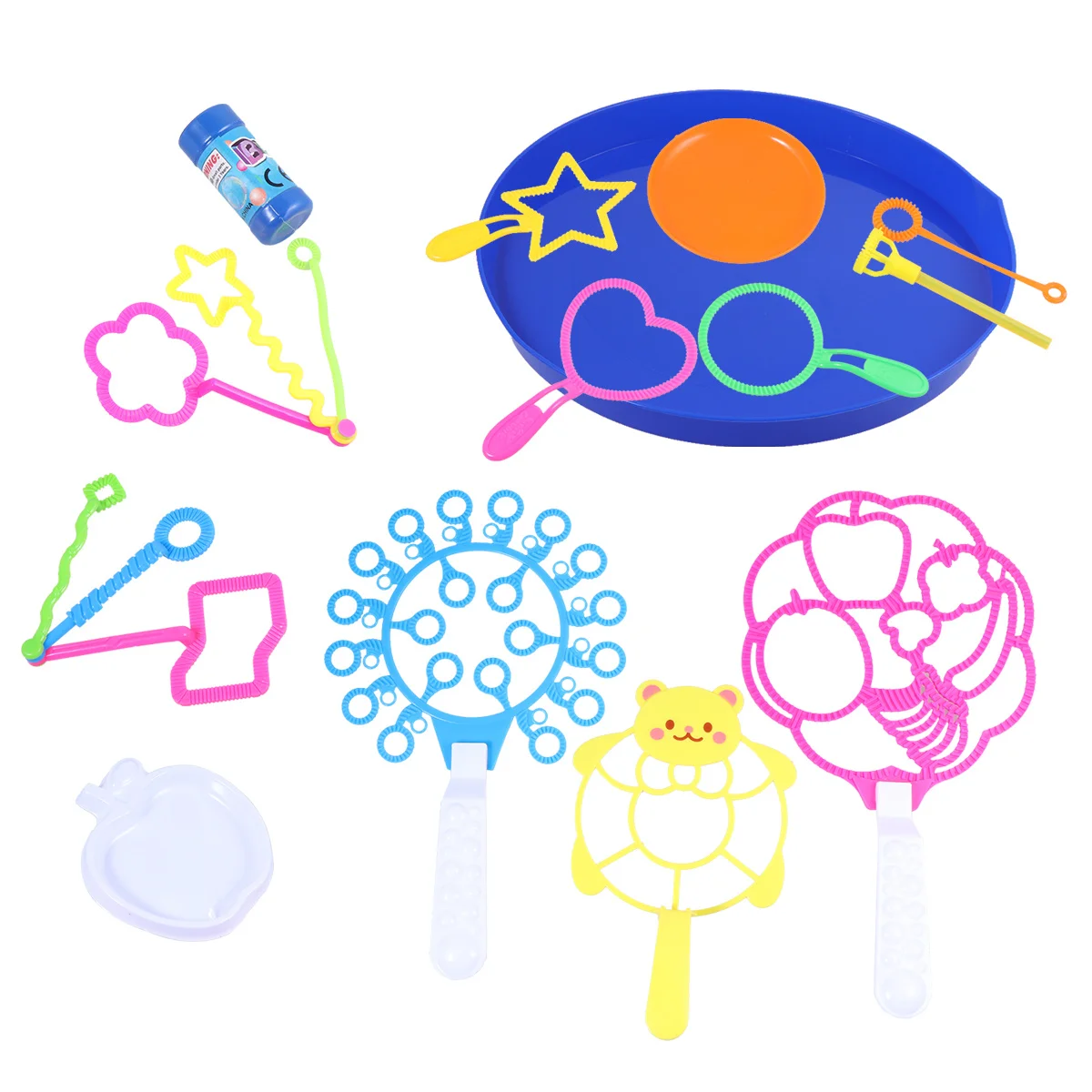 18Pcs Bubble Making Kit Unique Shape Bubble Blowers High Quality Safe Material Ideal for Kids Entertainment Outdoor Party Favors