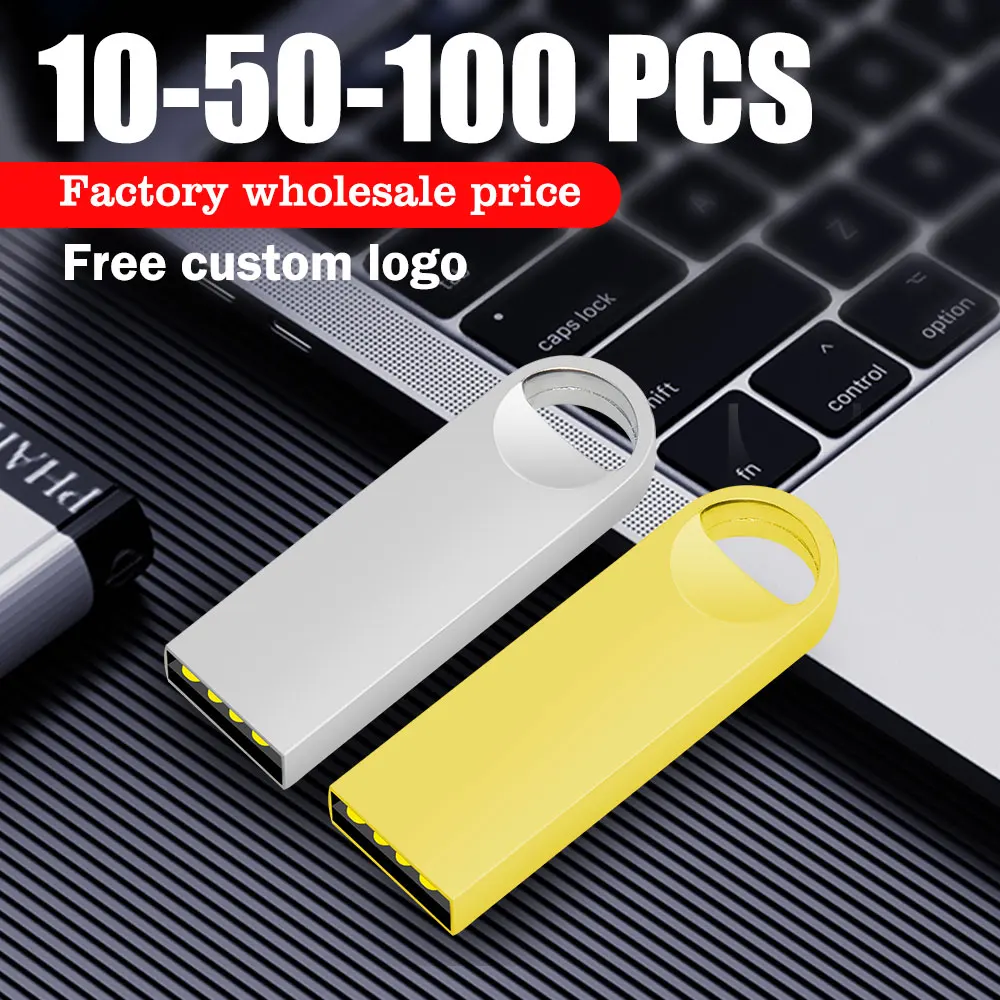 

10/50/100 шт. металлический флэш-накопитель 64 ГБ 32 ГБ 16 ГБ USB-накопитель 8 ГБ 4 ГБ U-диск 2 ГБ 1 ГБ 128M 256M 512M Key Usb Stick Бесплатный индивидуальный логотип