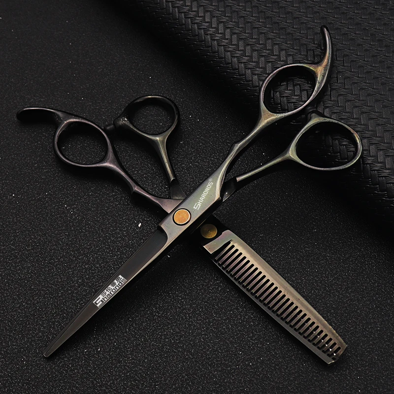

6-inch Hairdressing Scissors, professional hair scissors, Colorful thinning and banging tools, barber clippers