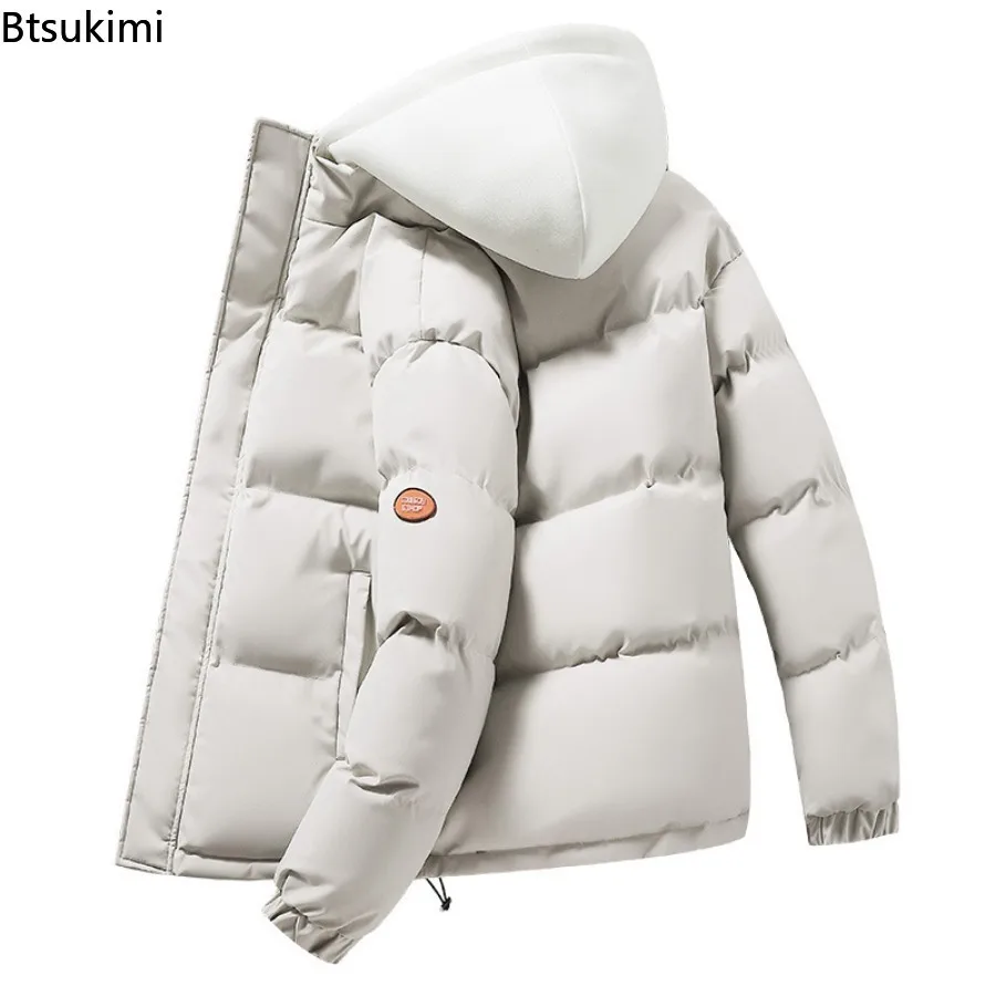 Winter Men's Jacket Trendy Cotton Coat Unisex Warm Thickened Hooded Parka Jackets for Couples Men's Women's Fashion Outerwear