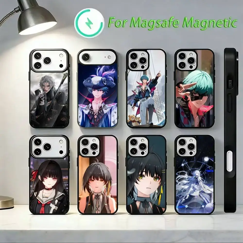 

W-Wuthering Waves Phone Case For iPhone17,16,15,14,13 Plus,Pro Max Magnetic For Magsafe Wireless Charging