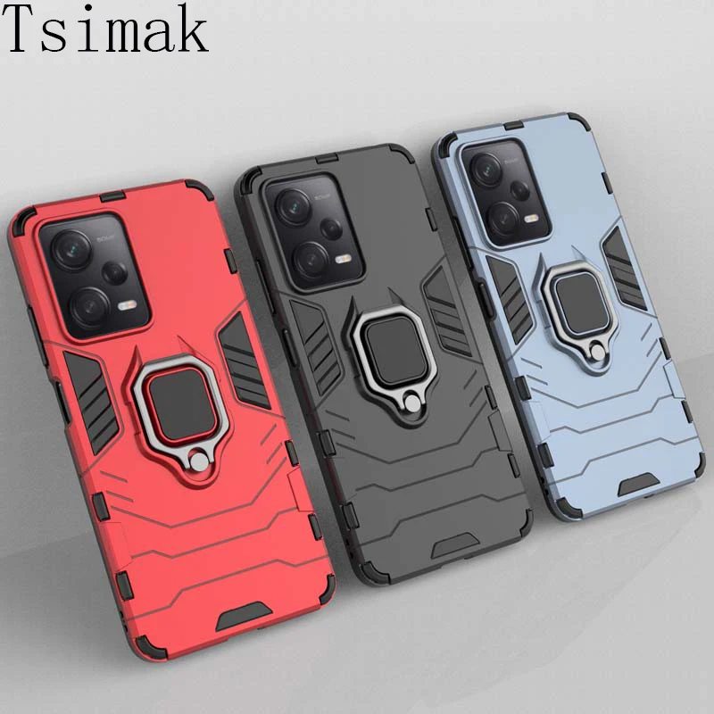 Shockproof Case For Xiaomi Redmi Note 12 13 Pro A1 Plus A2 A3 12S 12C 13C 4G 5G Phone Cover Armor Holder Back Coque