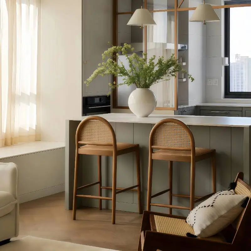 

High Back Support Bar Chair Backrest Contemporary Home Dining Bar Chair Counter Stools Ergonomic Sillas De Comedor Furniture