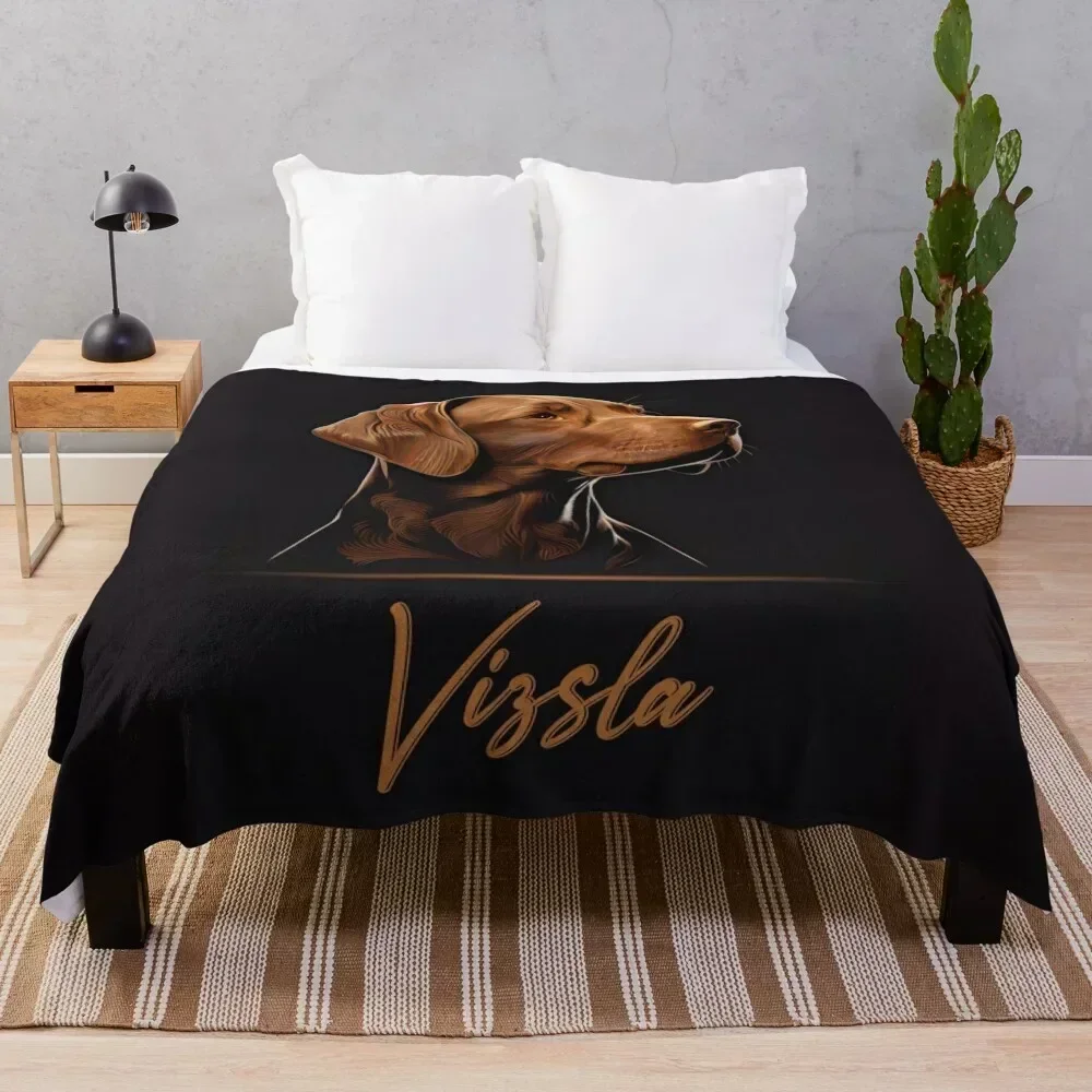 

Vizsla Portrait Throw Blanket Stain Resistant Cozy Warm Blanket