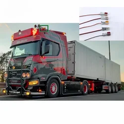 2 sztuki światła pozycyjne z bocznym światło kopuły w kokpicie dla 1/14 Tamiya zdalnie sterowana ciężarówka Scania 770S 56371 Actros 3363 Volvo MAN części samochodowe LESU