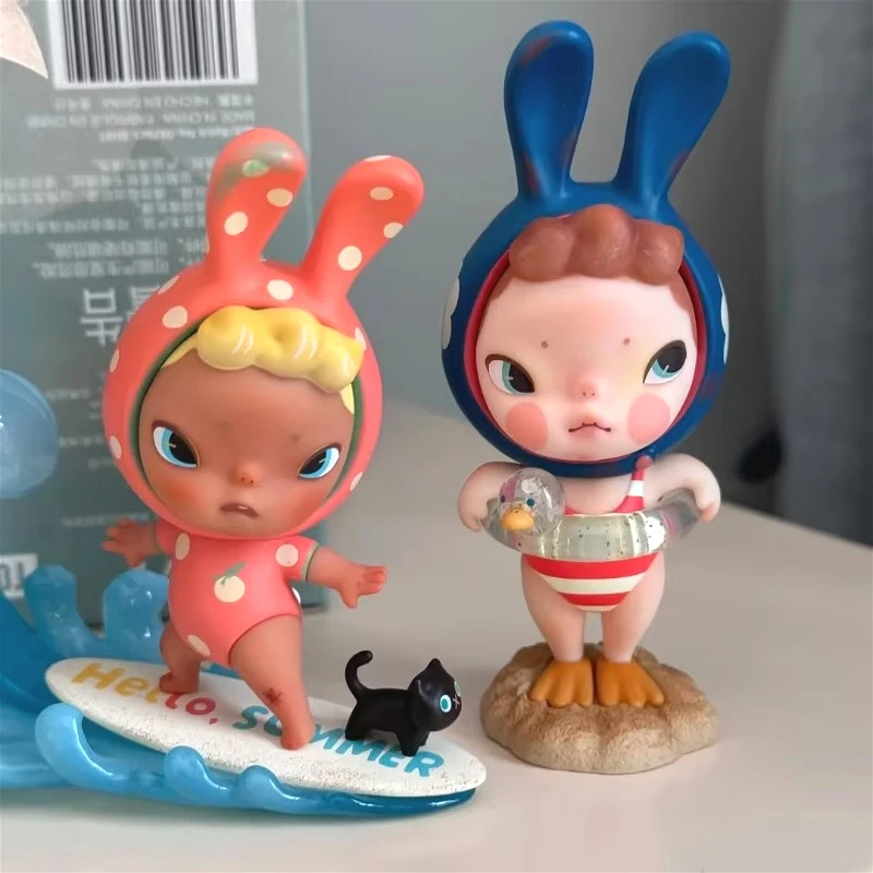 SooyaStudio Beach Vacation Series Blind Box Kawaii Anime Figure Mystery Box Action Figure Decor Model Trend Surprise Gift New