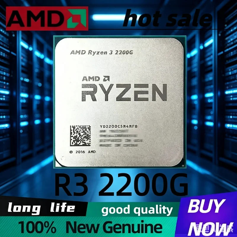 CPU AMD Ryzen 3 2200G Usado, R3 2200G 3.5GHz 14nm, Procesador de Cuatro Núcleos y Cuatro Subprocesos AM4, YD2200C5M4MFB, En Stock