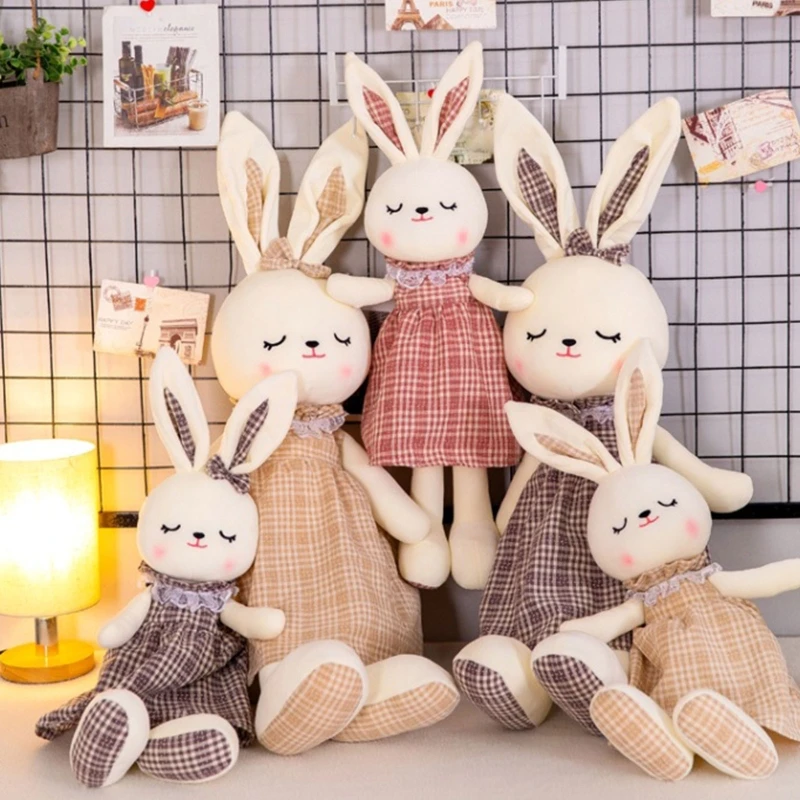 

Модная мягкая кукла kawaii Baby Bunny плюшевая кукла Мягкое Животное Пасхальный кролик игрушка для маленьких девочек спутник кукла домашний декор для комнаты