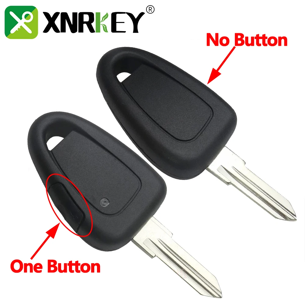 

XNRKEY Transponder Car Key Shell for Fiat Iveco Replacement Remote Case No/Side Button Uncut GT15R Blank Blade Key Shell