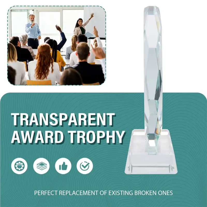 A98E-Crystal Glass Trophy Blank Crystal Trophy Medal Graduation Season Commemorative Ornaments Company Awards