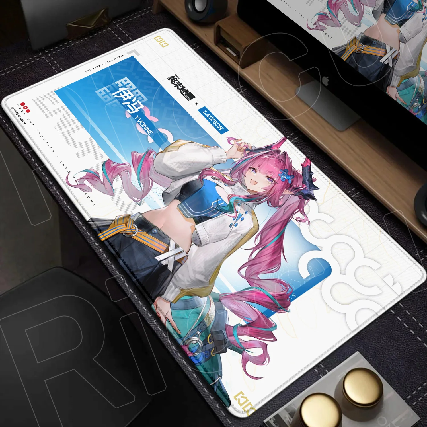 Podkładka pod mysz XXL Game Arknights Endfield Yvonne, antypoślizgowa gumowa mata dla graczy, podkładka na biurko, duża ochronna podkładka pod laptopa do biura. — zdjęcie produktu 3