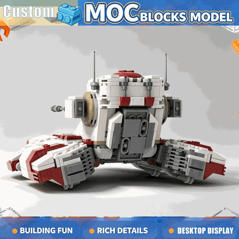 902PCS Futuristic Tracked Explorer Building Blocks Science Fiction Vehicle Model DIY Assembly Brick Set Creative Display Gifts
