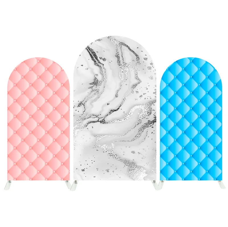 Mehofond Custom Marbleเบาะเด็กวันเกิดPartyครอบคลุมArchพื้นหลังBaby Shower Party DecorฉากหลังPhoto Doubleside