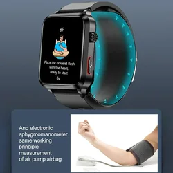 Medical Grade Elderly Smart Watch Men Air Pump Type Accurate Blood Pressure Bracelet Body Temperature Heart Rate Health Watchs