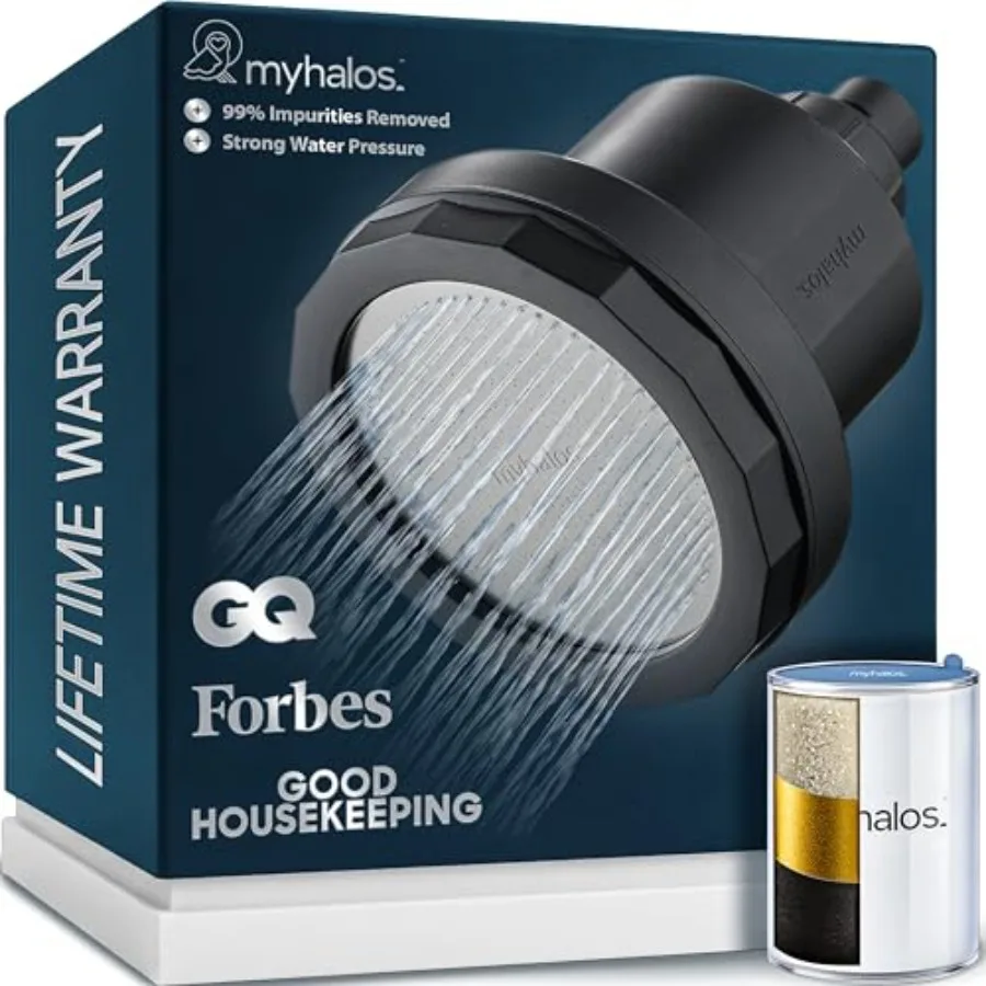 

® Filtered Shower Head for Hard Water Filter - High Pressure Removes Chlorine - Shower Head Filter for Hard Water Softener Show