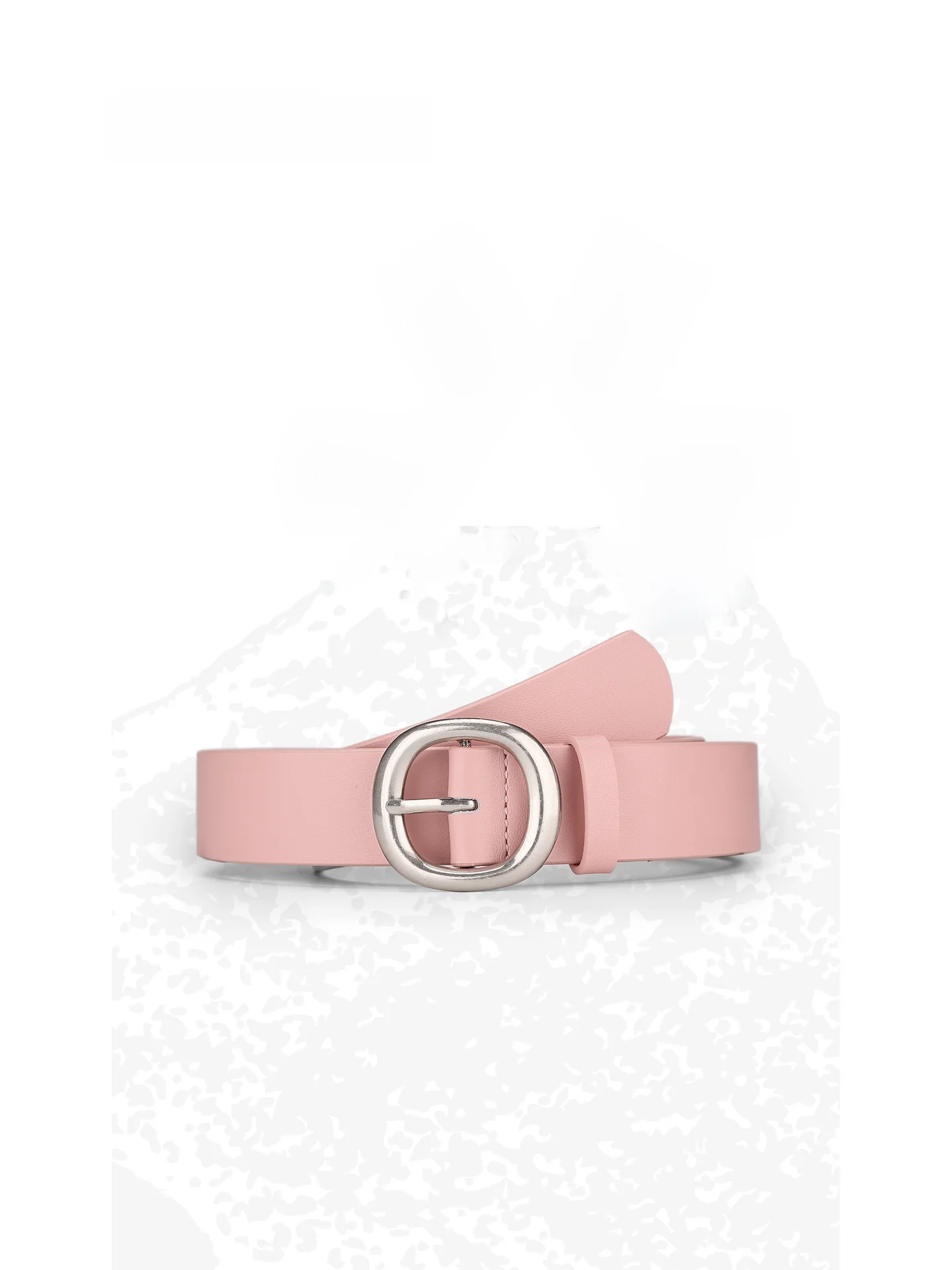 original-bright-silver-oval-buckle-belt-women's-style-genuine-leather-pants-belt-simple-korean-system-high-design-sense-belt