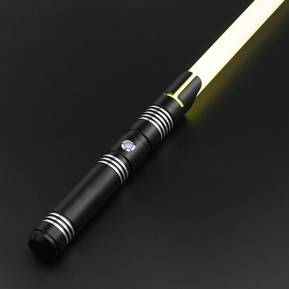 

Metal lightsaber RGB Smooth Swing Combat Heavy Dueling Jedi Saber Sword Blaster Luminous Toy Laser Cosplay ﻿