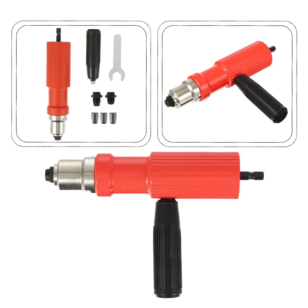 1pc 電動リベットガン DIY 2.2mm〜3.2mm リベットナットガン ドリルビット リベッティングアダプター コードレスリベッター インサートネイルツール アクセサリー