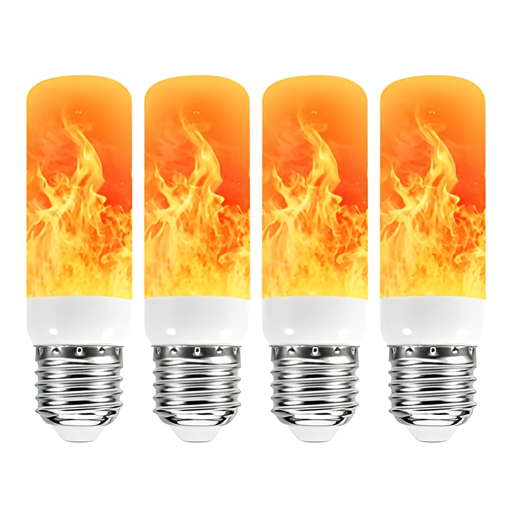 USB LED E27 Flame Bulb Fire E14 lamp Corn Bulb Flickering LED Light Dynamic Flame Effect 3W 5W 7W 9W 110V-220v for Home Lighting