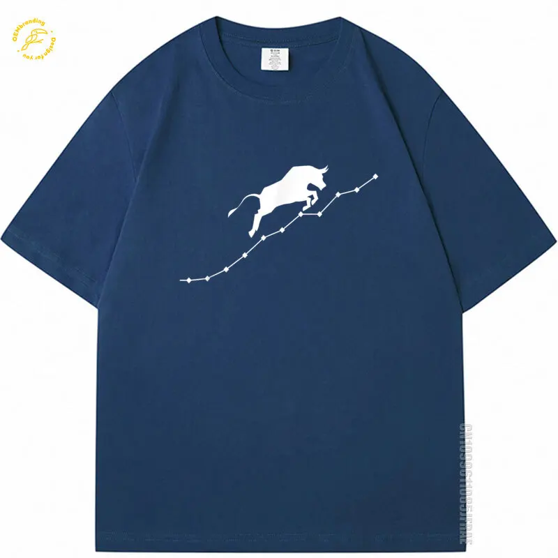 

Bull Stock Market Gift For Stock Traders Trading Gifts Oversized T-Shirt Women Men Short Sleeve Tee New In Tops & Tees XL Tshirt