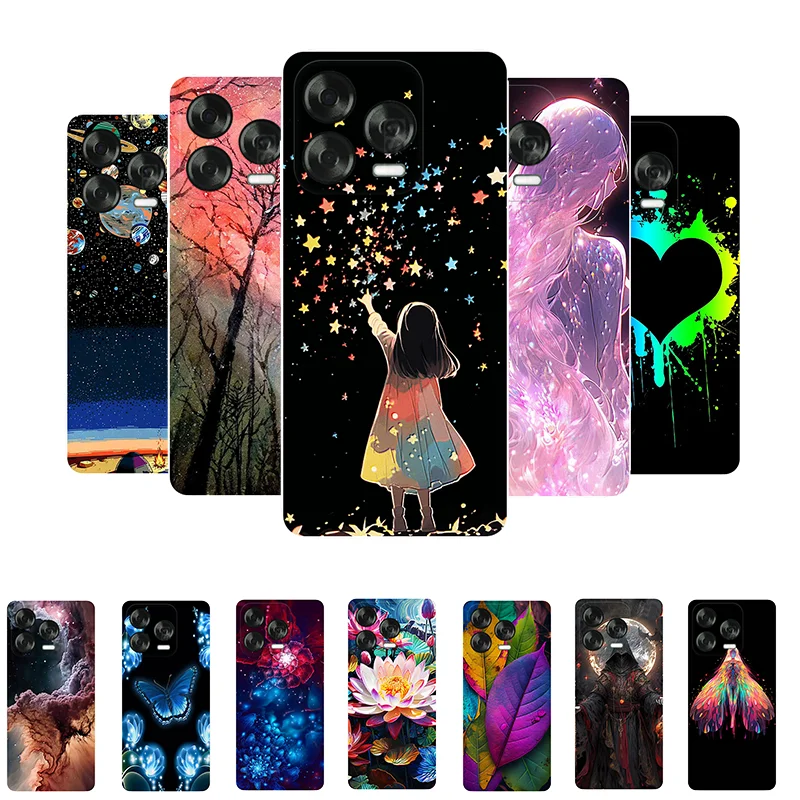 Para funda ZTE Blade V70 Vita, funda protectora suave con estampado floral de niña, funda de silicona para teléfono, para ZTE Blade V70 Vita V70Vita