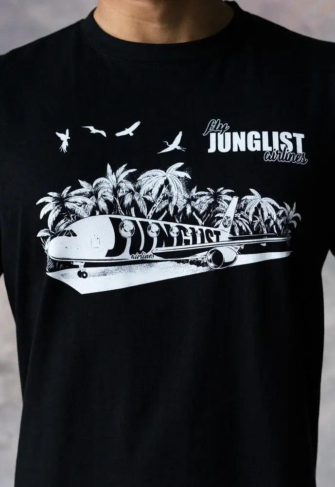 Junglist Airlines T Shirt Drum & Bass DJ Neurofunk Jungle Massive Amen Men's Tee  High Quality 100%Cotton Short Sleeve