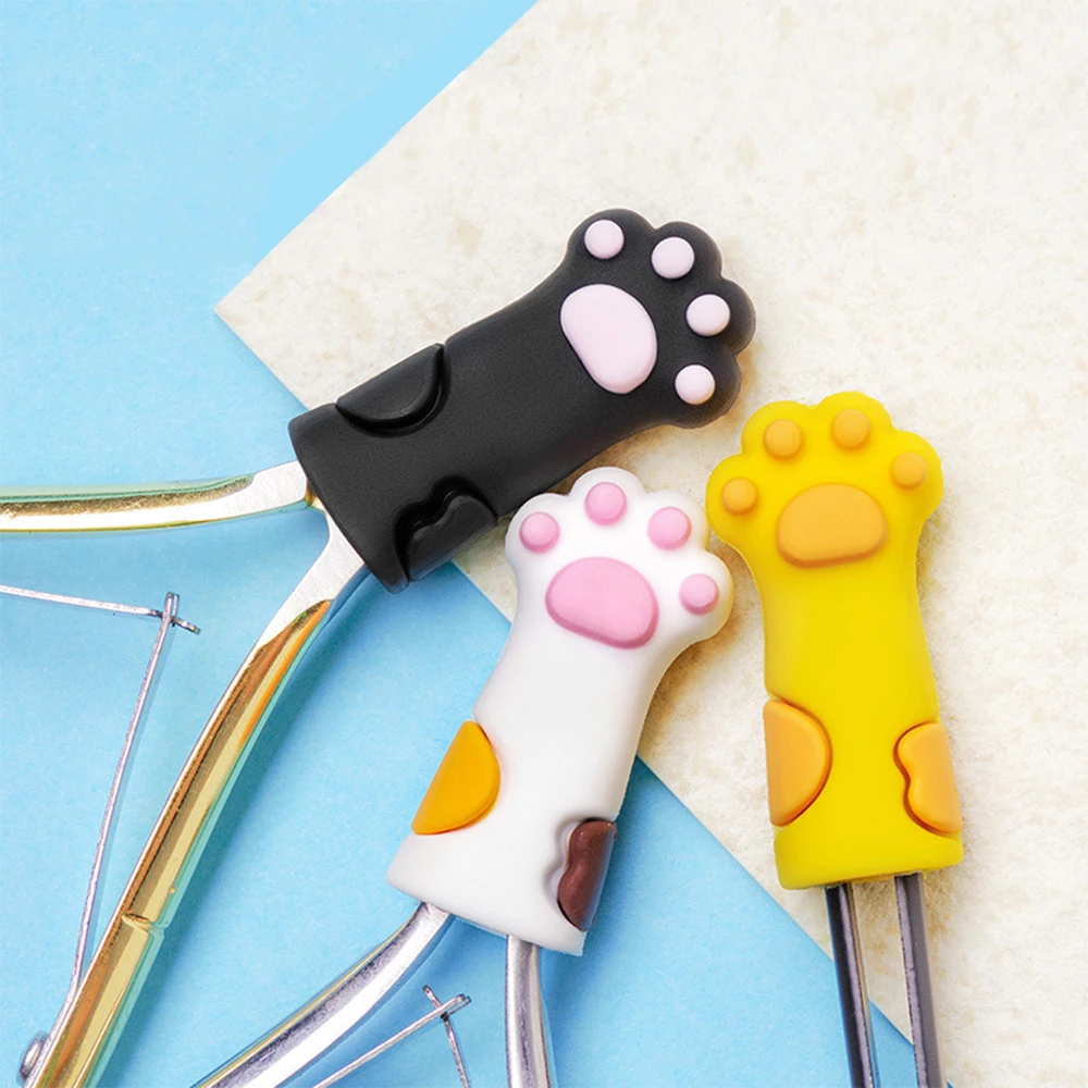 Professional Manicure Cat Paw Nipper Protective Cover Nail Scissors Sleeve Pedicure Tools Dead Skin Tweezers Cap