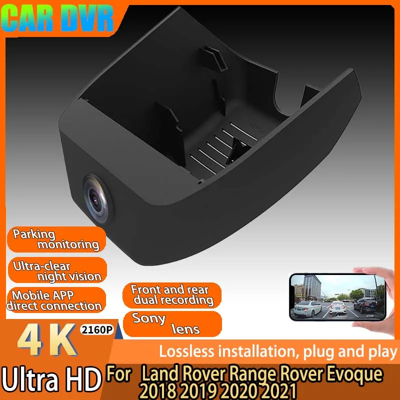 4K 2160P HD Plug And Play Easy installation Wifi Car DVR Dash Cam For Land Rover Range Rover Evoque 2018 2019 2020 2021