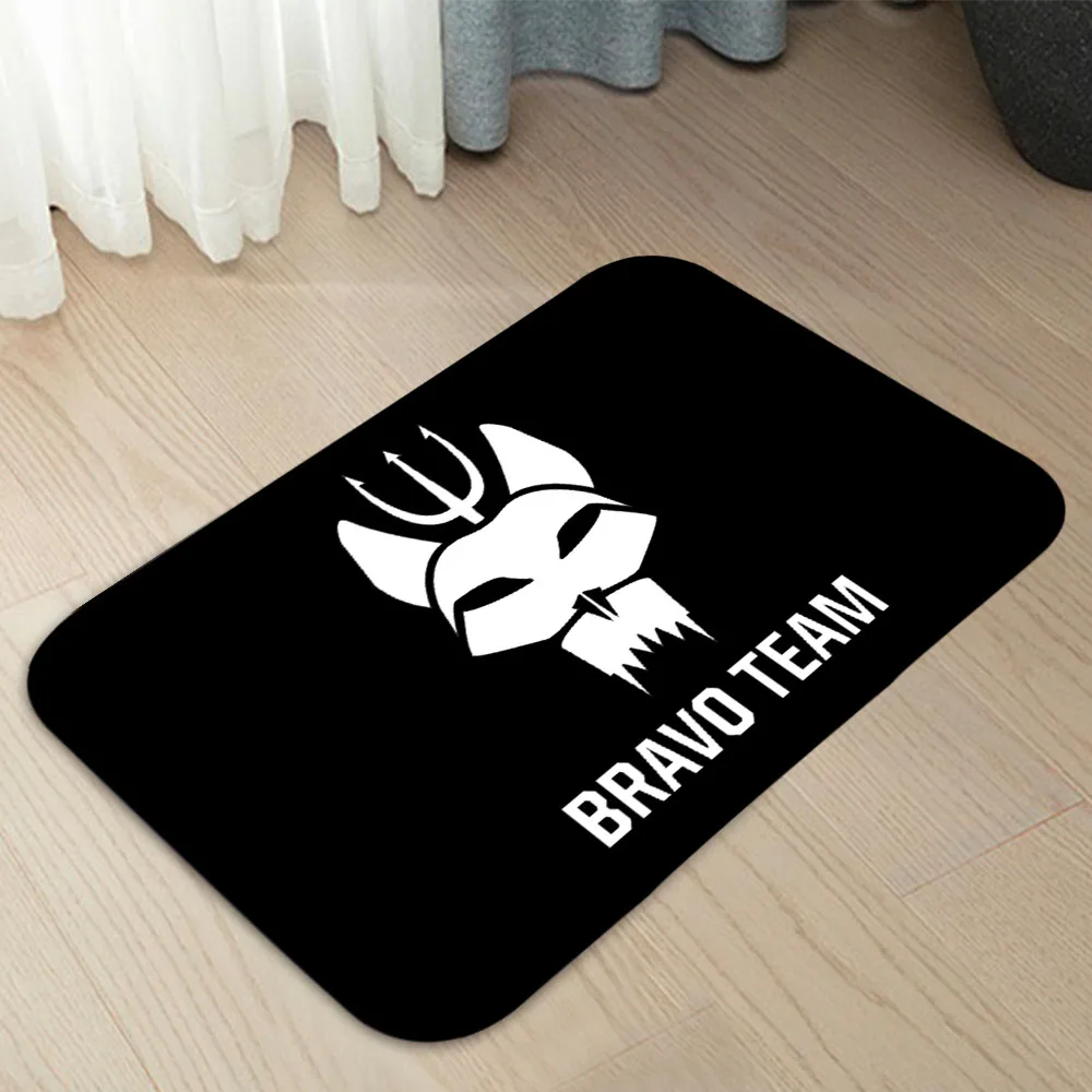 Naval Seals Bravo Team Symbol Seal Team Doormat Home Carpet Entrance Door Mats Modern Decor Carpet Bathroom Floor Mats 056