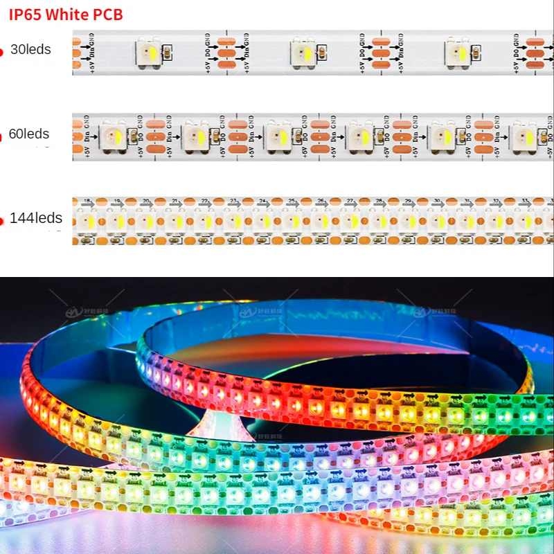 DC5V SK6812 RGBW Led Strip Light 4 IN 1 Similar WS2812B 30/60/144 Led/m Individual Addressable RGBWW Led Pixel Lights IP30 65 67