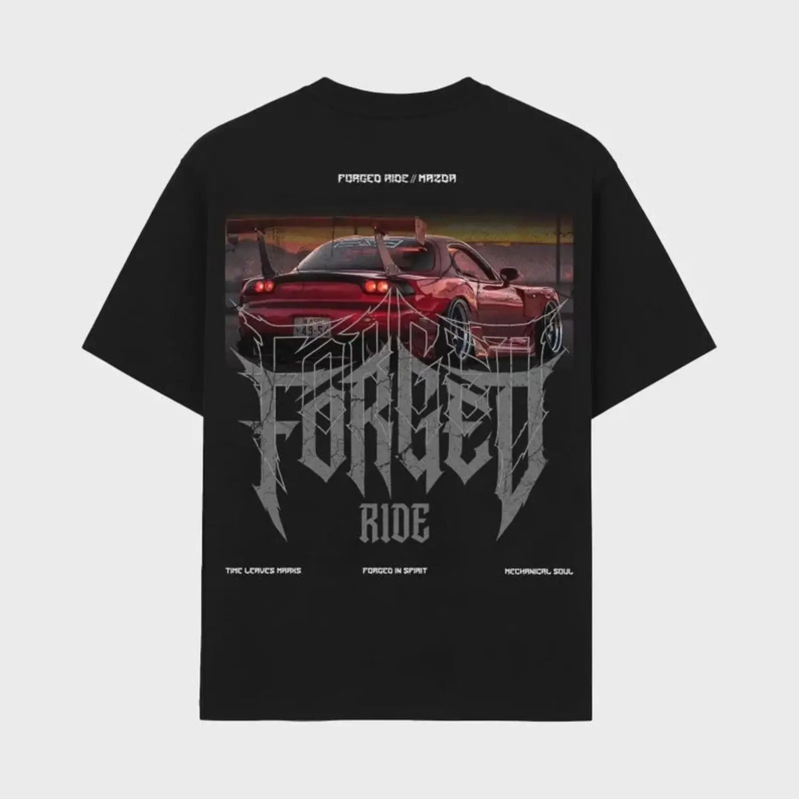 Forged Ride JDM T Shirt Red Japanese Tuner Car Mechanical Soul vintage Washed graphic Comfortable Versatile Stretched