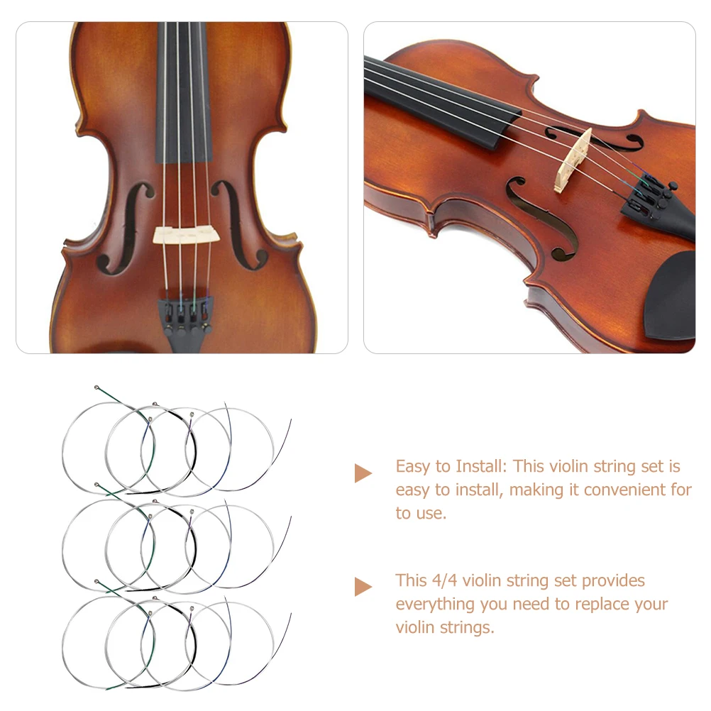 

Violin Instruments Accessories Strings Replacement Parts Nickel Plated Attachment