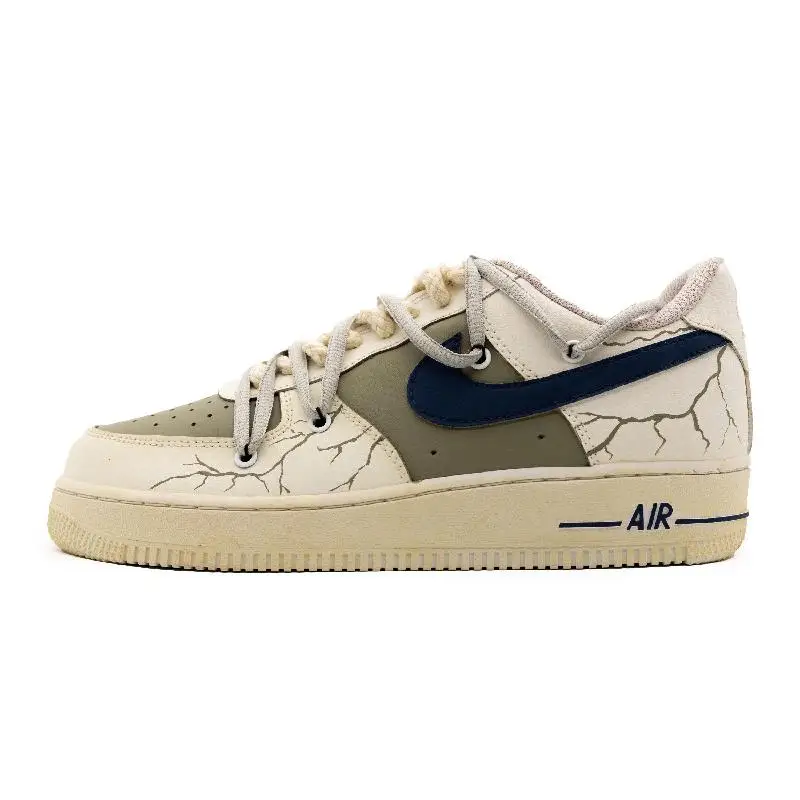 

[Мужской стиль на заказ: Great Rift Valley] Низкие низкие туфли для скейтборда Nike Air Force 1, мужские кофейные