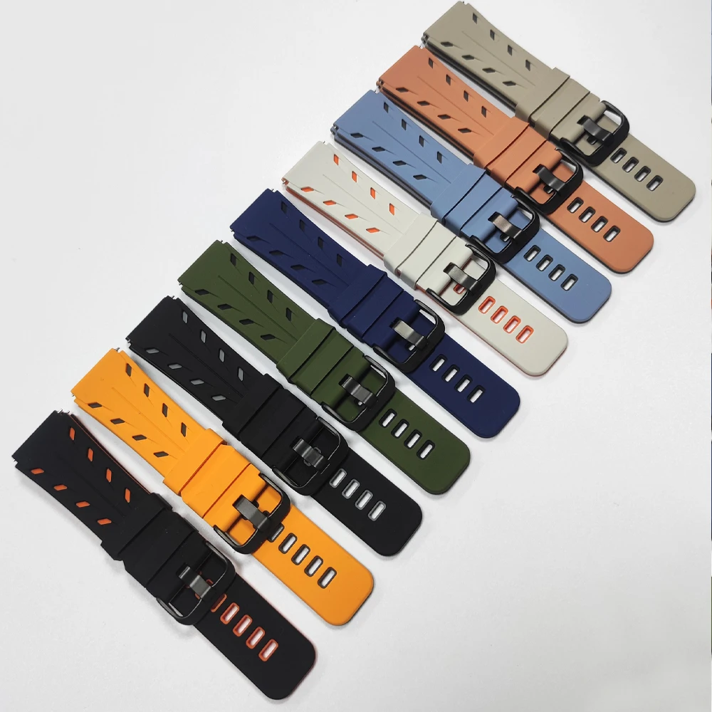 22mm Soft Wirstband For Zeblaze Stratos 4/Vibe 8/7 Pro/GTR/GTS/Btalk 3 pro Silicone Sport Strap For Zeblaze Btalk/Swim Watchband
