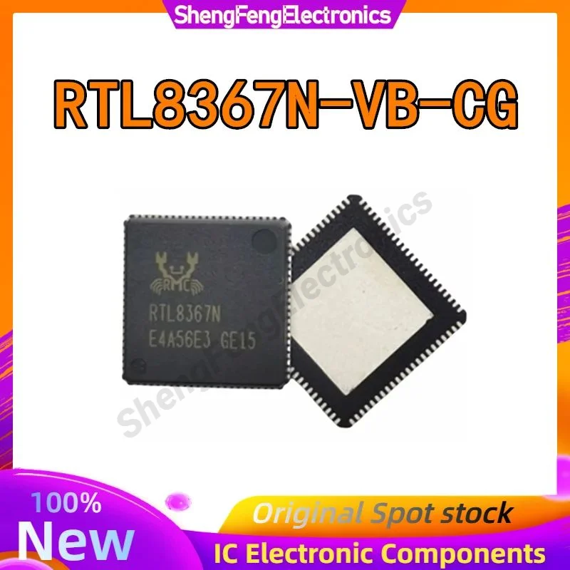 Chip IC original em estoque, RTL8367N-VB-CG, RTL8367, RTL8367N-VB, RTL8367N-VB-CG, QFN88, 100% novo, 5pcs por lote