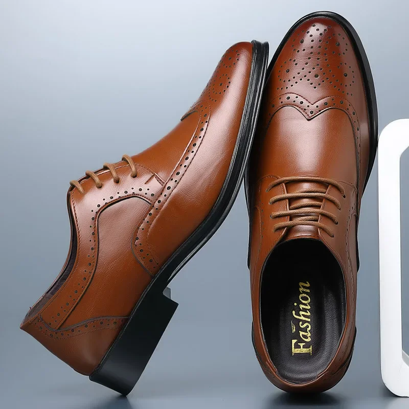 Buty Oxford Oryginalne skórzane akcenty ze skóry cielęcej Klasyczne buty biznesowe Męskie ręcznie robione męskie