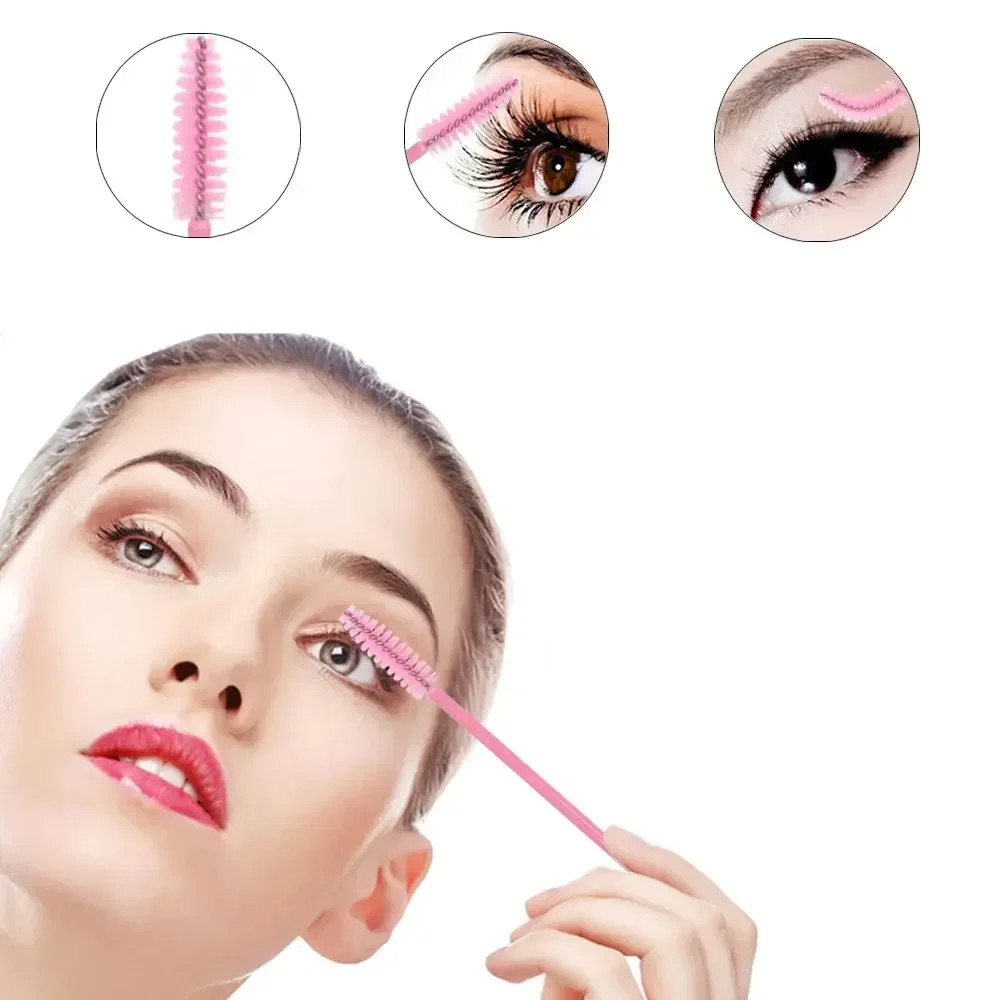 Makeup Tools 200-teiliges Einweg-Pinsel-Set, Mascara-Zauberstäbe, Lippenpinsel, Microbrush-Applikator, Tupfer für Wimpernverlängerung, Augenbrauen