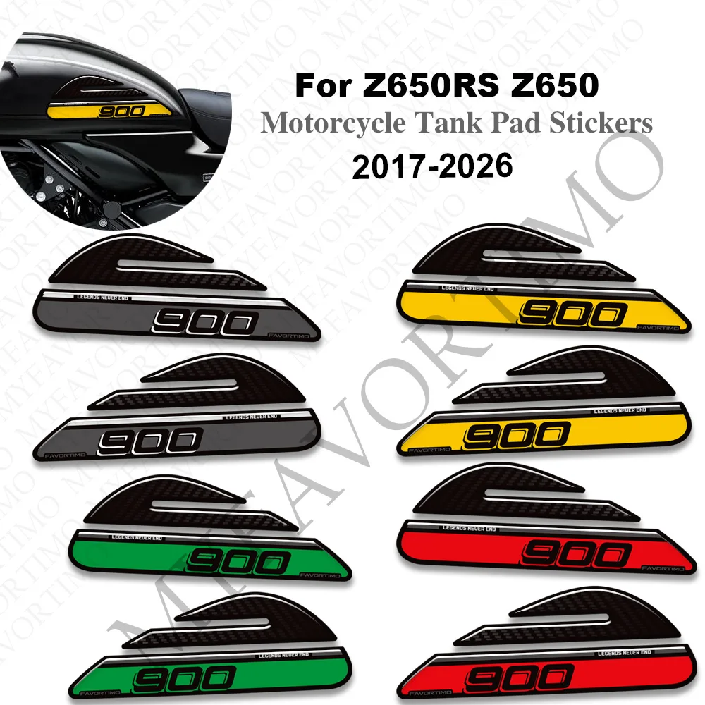 2017 - 2026 Motorcycle For Z900RS Z900 RS Z 900 Cafe SE ABS Tank Pad Cap Gas Fuel Oil Knee Protection Stickers Decals