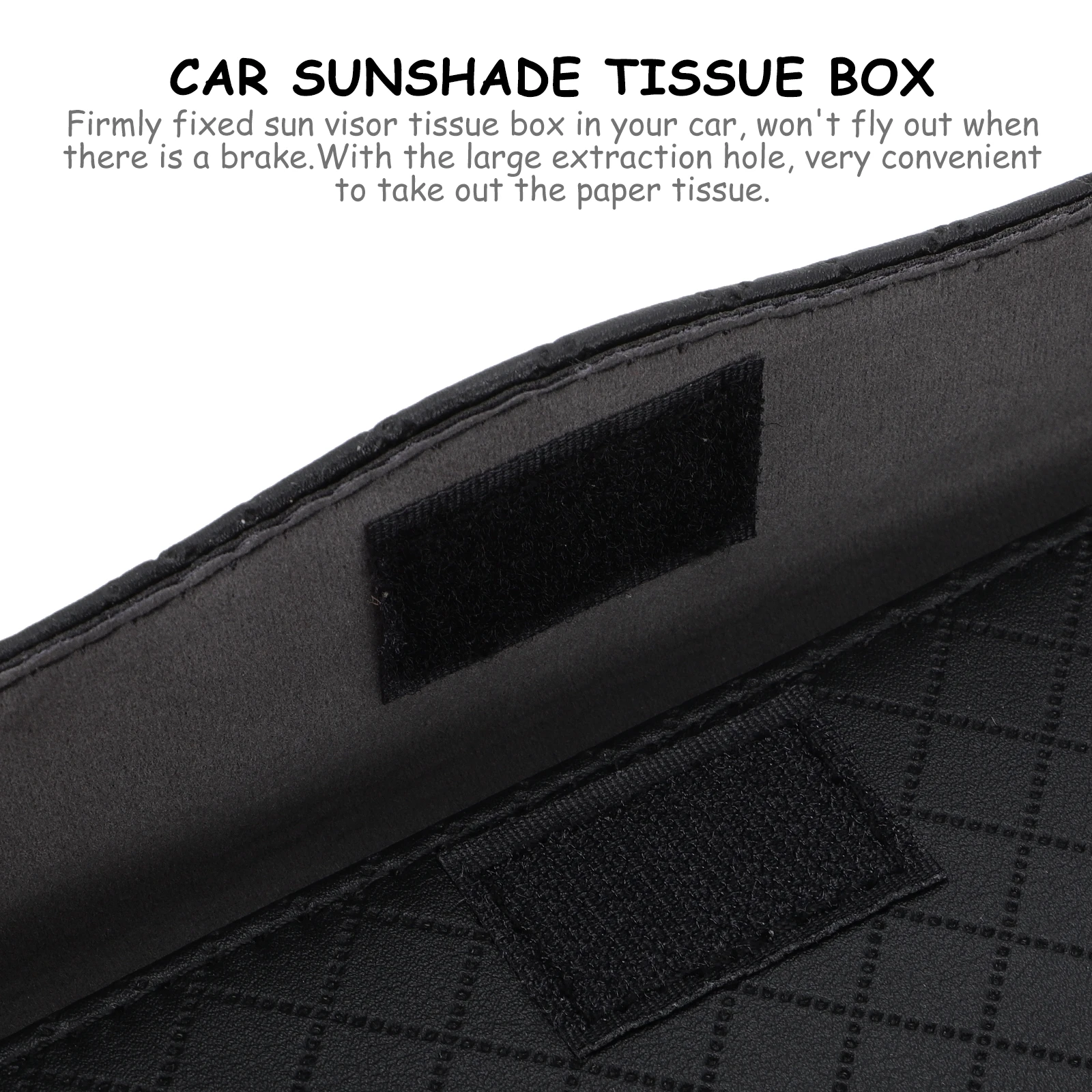 

Sun Visor Tissue Box Sturdy Case Dispenser Classic Design Storage Artificial Premium Durable