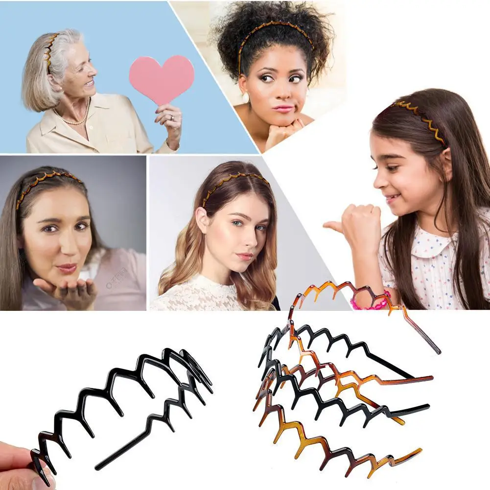 Wave Toothed Hairband Temperament Simple Non-slip Pressed Going Face And Hairband To Hair Wash Artifact Out Your Hair Acces R9J3