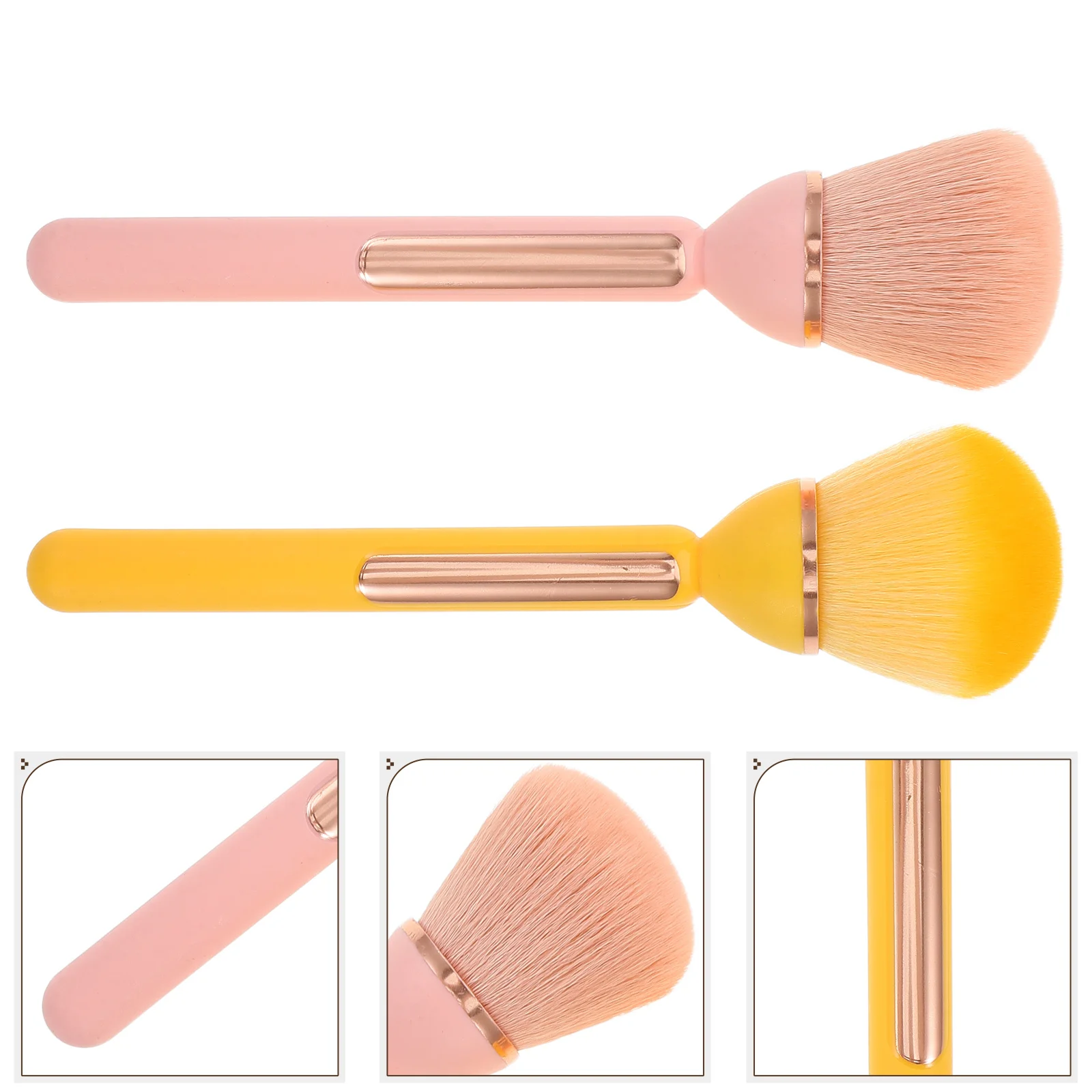 2 قطعة فرشاة البودرة على شكل زهرة للمكياج مقبض طويل الخد أحمر الخدود تمييز مسحوق فضفاض فرشاة الوجه مجموعة المحمولة الاستخدام اليومي #1